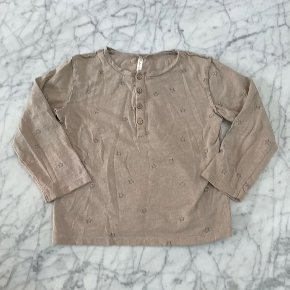 Rylee + Cru Star Henley Sz 4/5Y Neutral